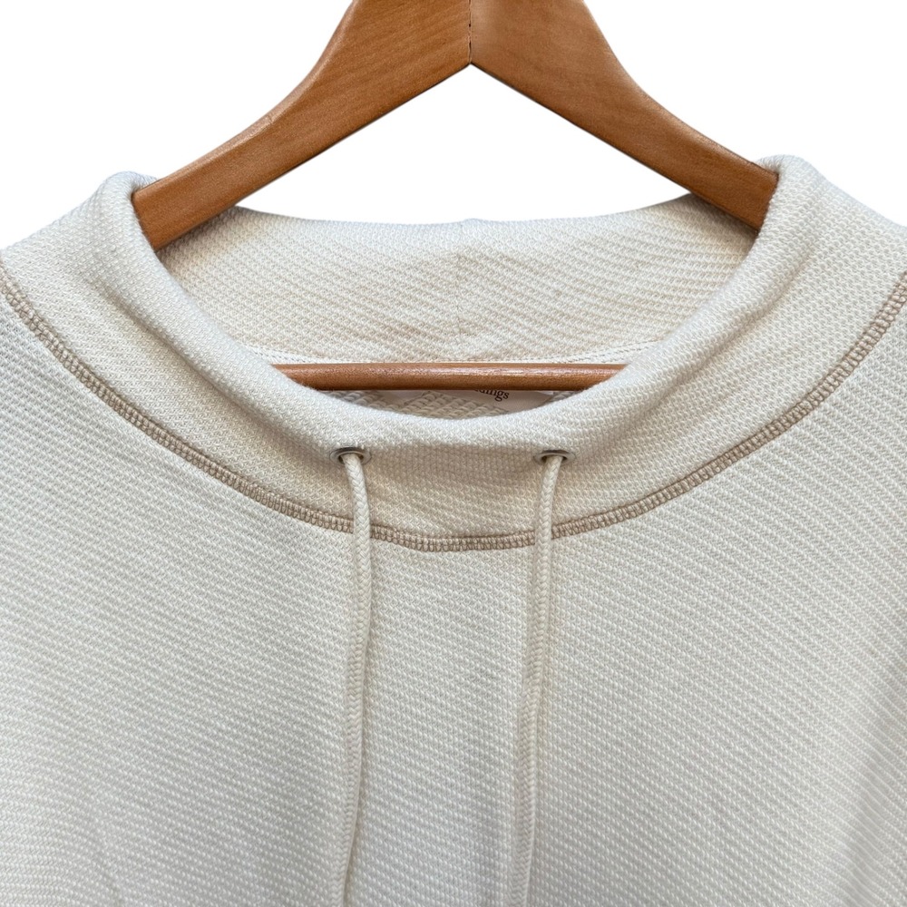 Soft Surroundings Danika Pullover Tunic Ecru Neutral Boho Comfy Stretch Size LG - Picture 3 of 7